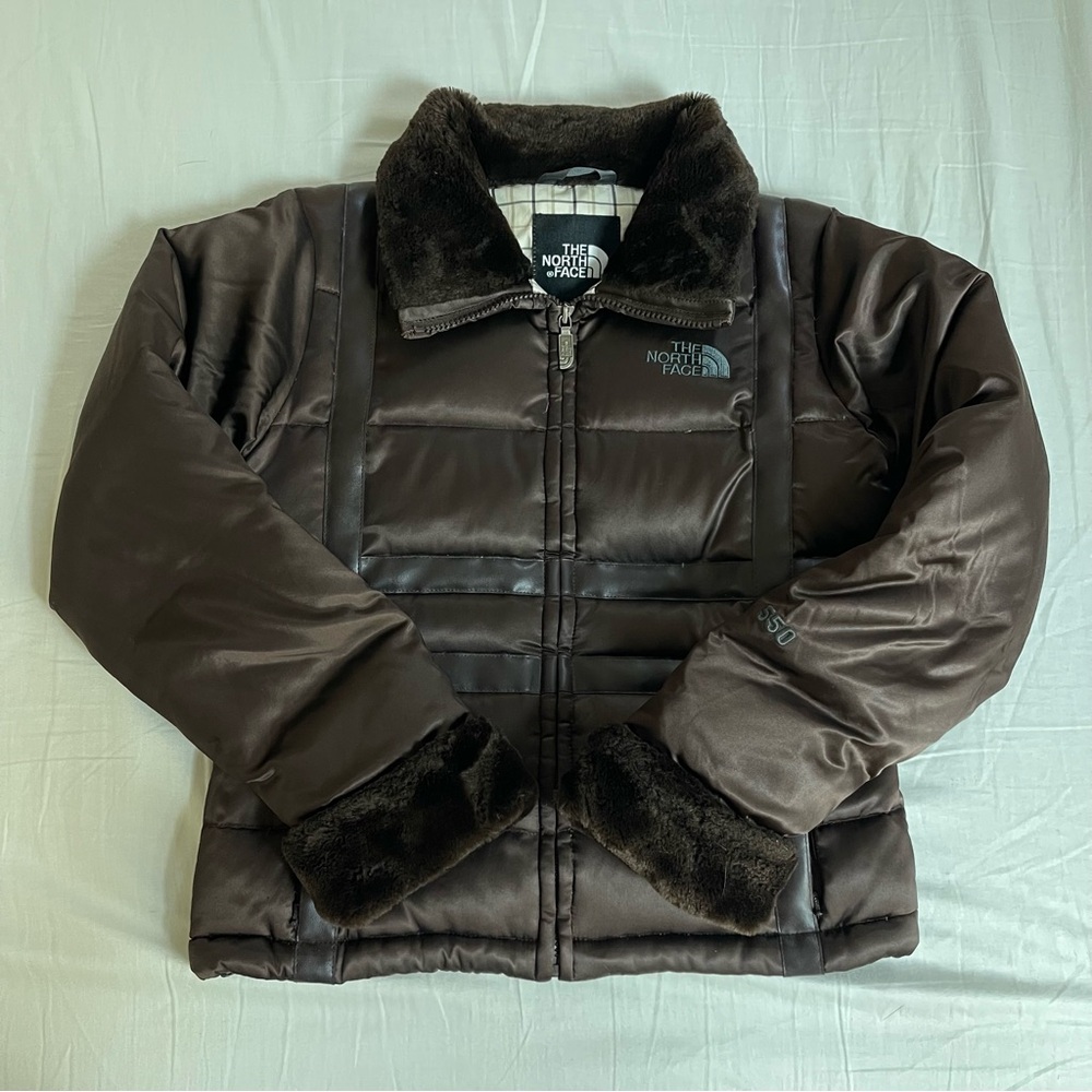 North Face 550 Chocolate Brown Goose Down Puffer Jacket